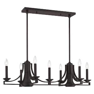 Sheffield 9-Light Bronze Linear Chandelier