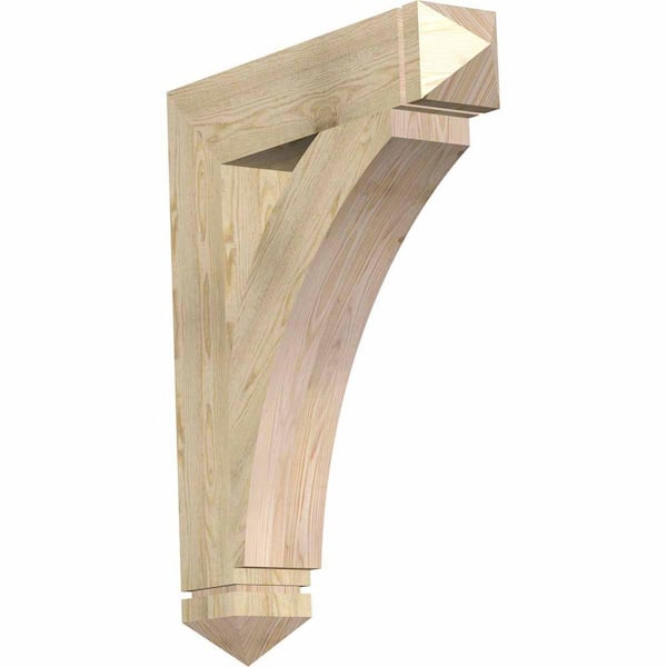 Ekena Millwork 6 in. x 38 in. x 30 in. Douglas Fir Thorton Arts and Crafts Rough Sawn Bracket