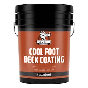 5 Gal. Pale Brown, Liquid Rubber Cool Foot Deck Coating