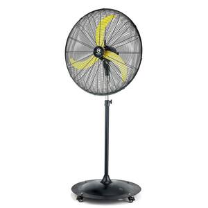 Deeshe 30 in. 3 fan speeds Pedistal Fan in Black with 9300 CFM and 9 ft ...