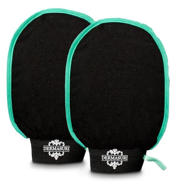 Lukvuzo Deep Exfoliating Mitt Body Scrubber Glove, Skin Exfoliator and Dead Skin Remover for Body (2 Pack)