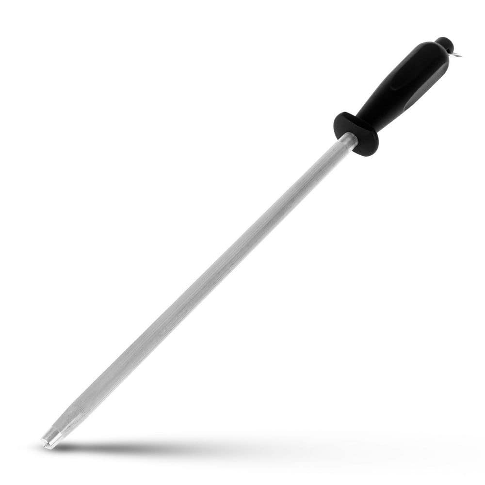 Carbon Steel Honing Rod - Manual Kitchen Knife Sharpener with Non-Slip Handle and Anti-Slip Tip in Black price history on PriceWatchPro