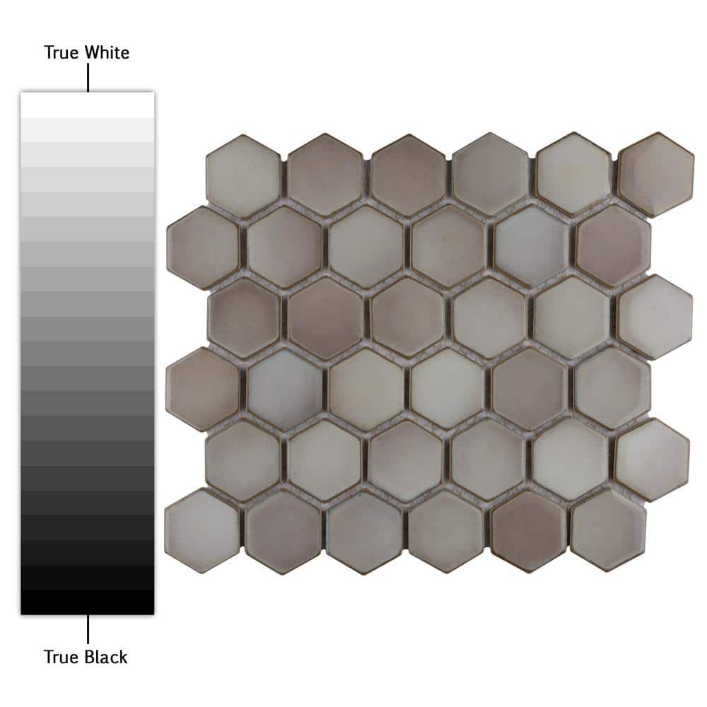 Dove Gray 2" Hex Porcelain Mosaic Tile for Floor and Wall