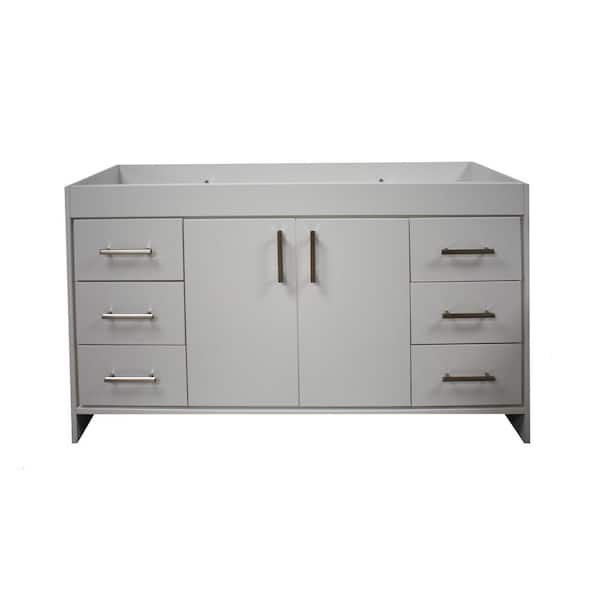 VOLPA USA AMERICAN CRAFTED VANITIES Capri 60 in. W x 21 in. D Bathroom Vanity Cabinet Only in White