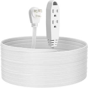 25 ft. 16/3 High Quality Indoor/Outdoor Extension Cord with Triple Wire Grounded Multi Outlet, White