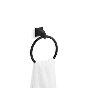 Kallan Towel Ring in Matte Black