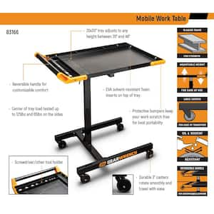 35 in to 48 in Adjustable Height Mobile Work Table