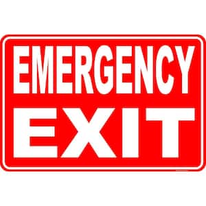 8 in. x 12 in. Plastic Emergency Exit Egress Sign