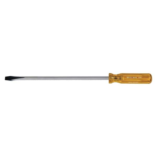 Klein Tools 3/8 in. Keystone-Tip Flat Head Screwdriver with 12 in. Square Shank