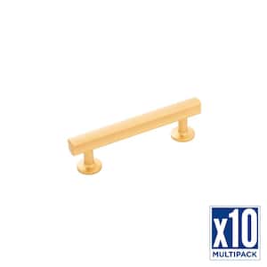 Woodward 3-3/4 in. (96 mm) Brushed Golden Brass Cabinet Pull (10-Pack)