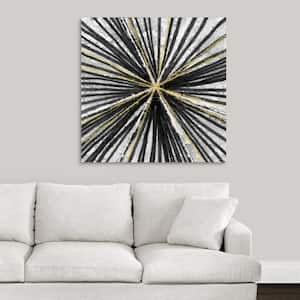 "Black and Gold" by Linda Woods Canvas Wall Art