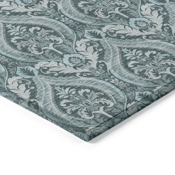 Chantille ACN572 Teal 8 ft. x 10 ft. Machine Washable Indoor/Outdoor Geometric Area Rug