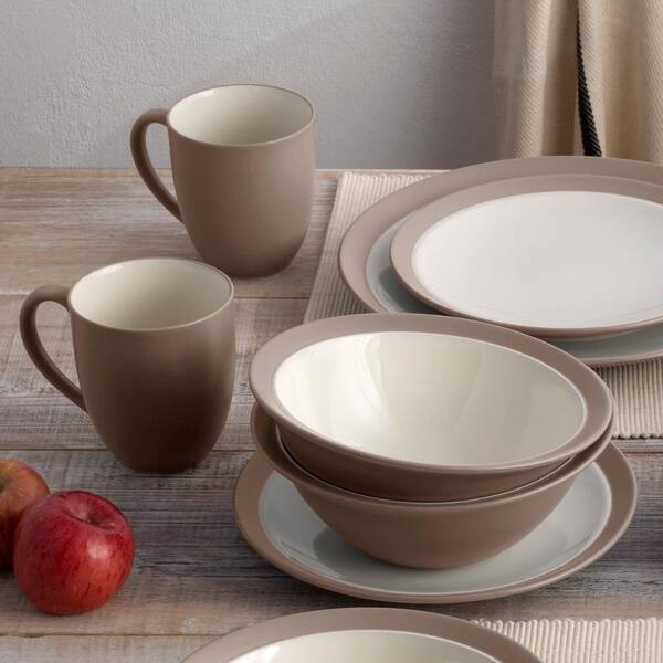 Noritake Colorwave Clay 12 fl. oz. (Tan) Stoneware Mugs (Set of 4