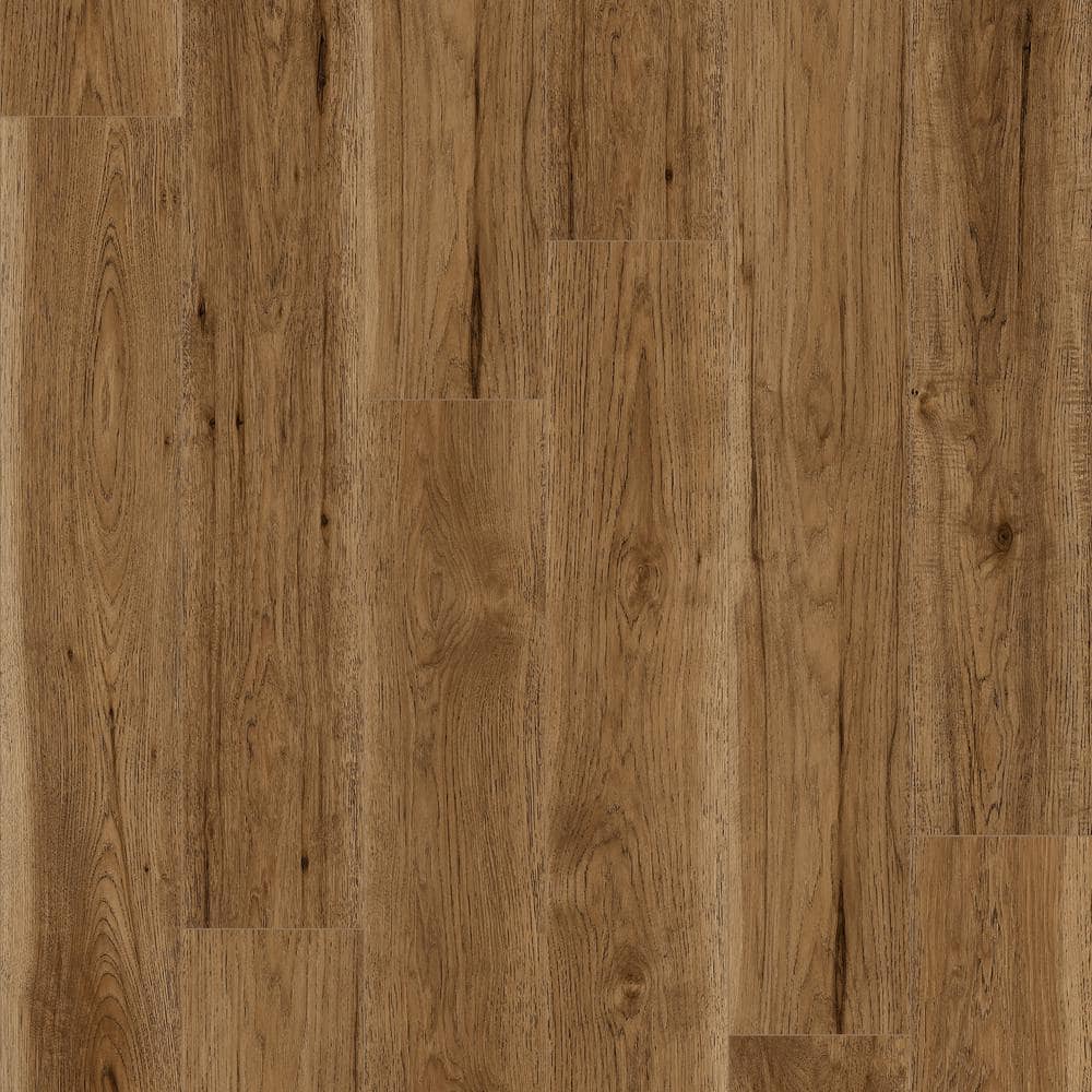 Take Home Sample - Carson Hickory 7 in. x 7 in. Waterproof Laminate Wood Flooring, Medium