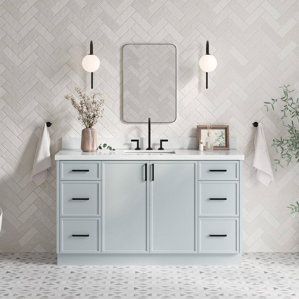 ARIEL Kelly 61 in. W x 22 in. D x 36 in. H Freestanding Bath Vanity in