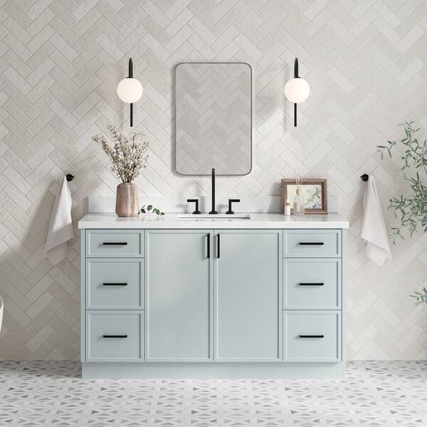 ARIEL Kelly 61 in. W x 22 in. D x 36 in. H Freestanding Bath Vanity in