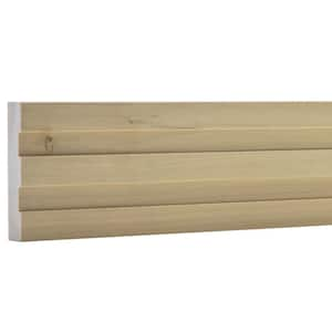 .75 in. D x 2.5 in. W x 92 in. L Unfinished Poplar Wood Beckett Chair Rail Moulding