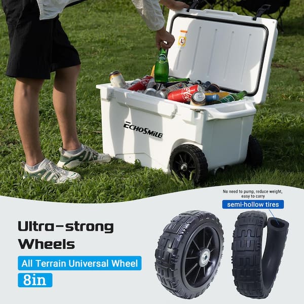 ホワイト ボックス ITOPFOX 60 qt. Outdoor White Insulated Box, Chest Cooler with
