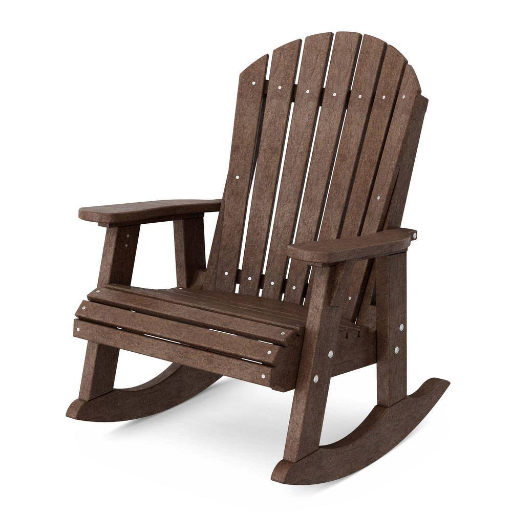 Heritage Tudor Brown Plastic Adirondack Outdoor Rocking Chair price history on PriceWatchPro