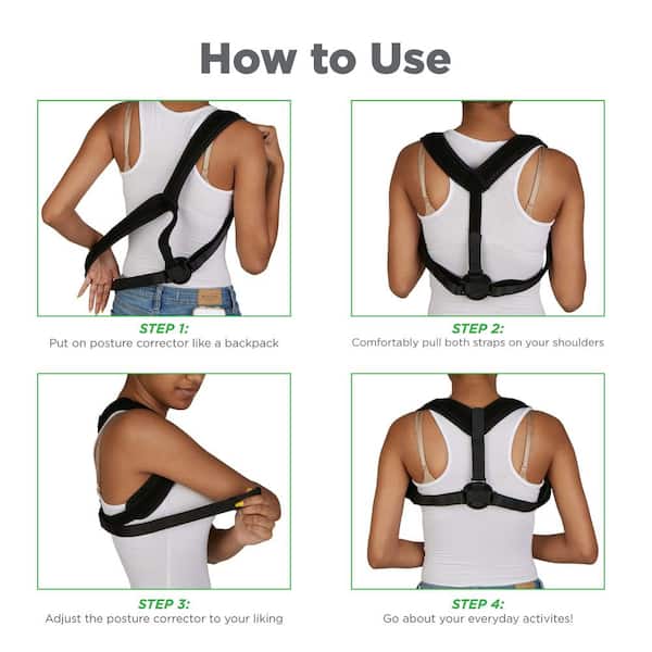 Wellco Large Back Brace Lumbar Support Shoulder Posture Corrector For Women/Men  Back Pain Relief BABPSCOL - The Home Depot