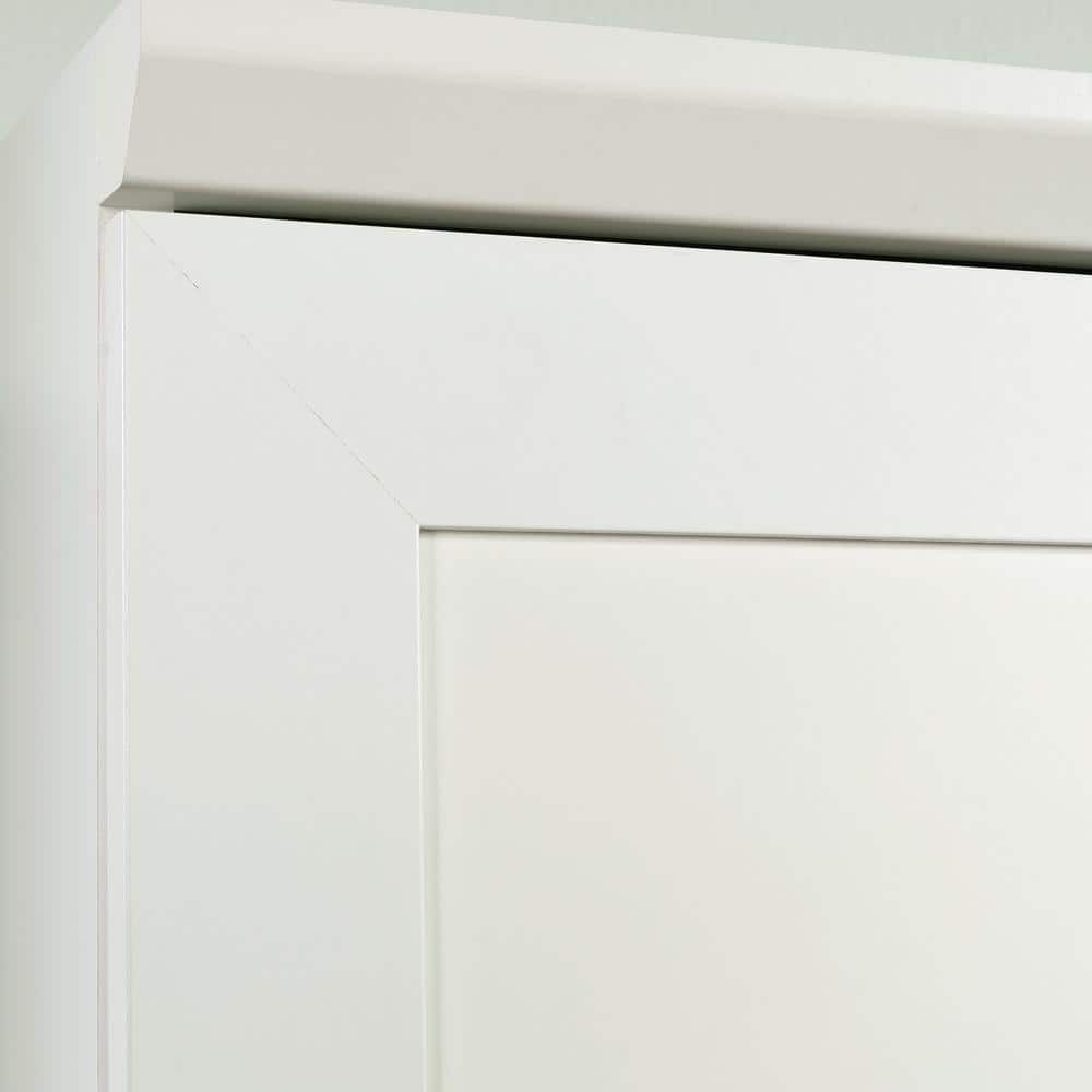 Soft White Tall Kitchen Storage Cabinet with Adjustable Shelves