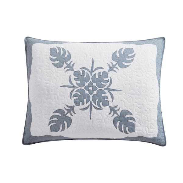 Molokai 1-Piece Gray Cotton Standard Sham