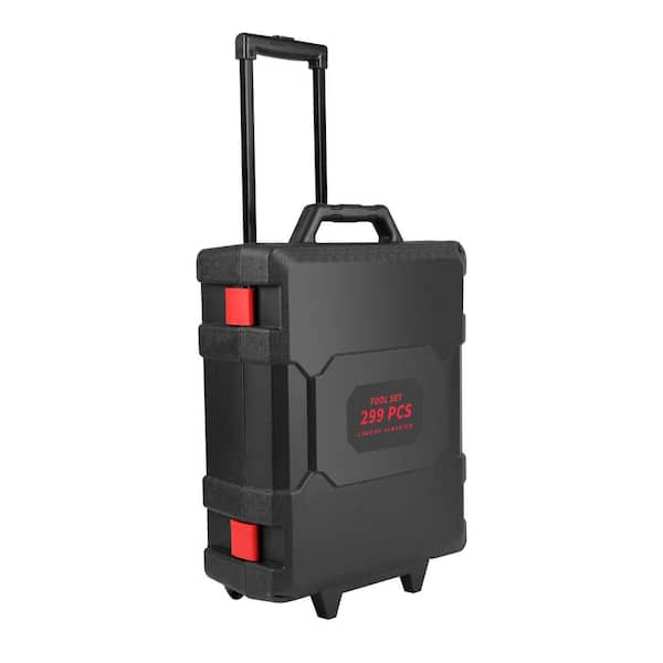 Flynama 299-Piece Tool Kit with Rolling Tool Box Socket Wrench