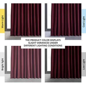 Burgundy Extra Wide Signature Velvet Rod Pocket Blackout Curtain - 100 in. W x 108 in. L (1 Panel)