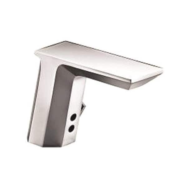 KOHLER Geometric Hybrid Energy Cell-Powered Commercial Touchless Single Hole Bathroom Faucet in Polished Chrome