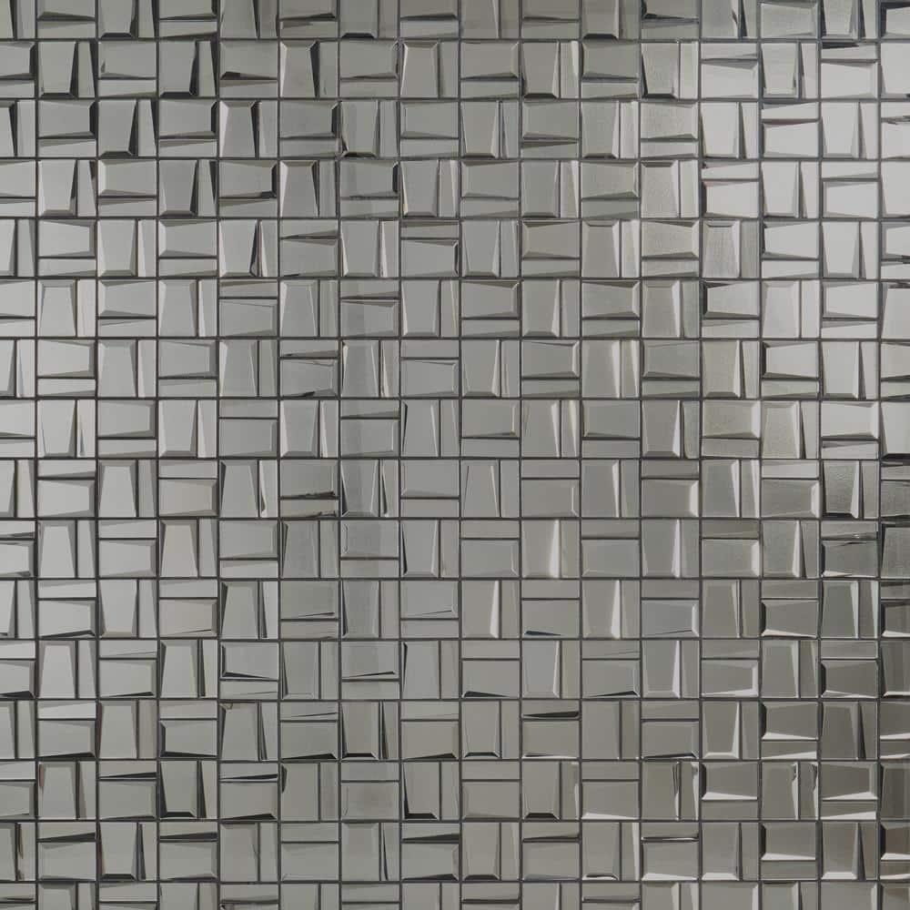 Revell 11" x 12" Glass Grid Mosaic Wall Tile (0.88 Sq. Ft. / Each)