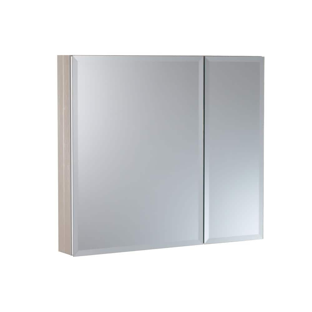 UPC 721015372080 product image for Reflections 30 in. W x 26 in. H Rectangular Aluminum Double Door Medicine Cabine | upcitemdb.com