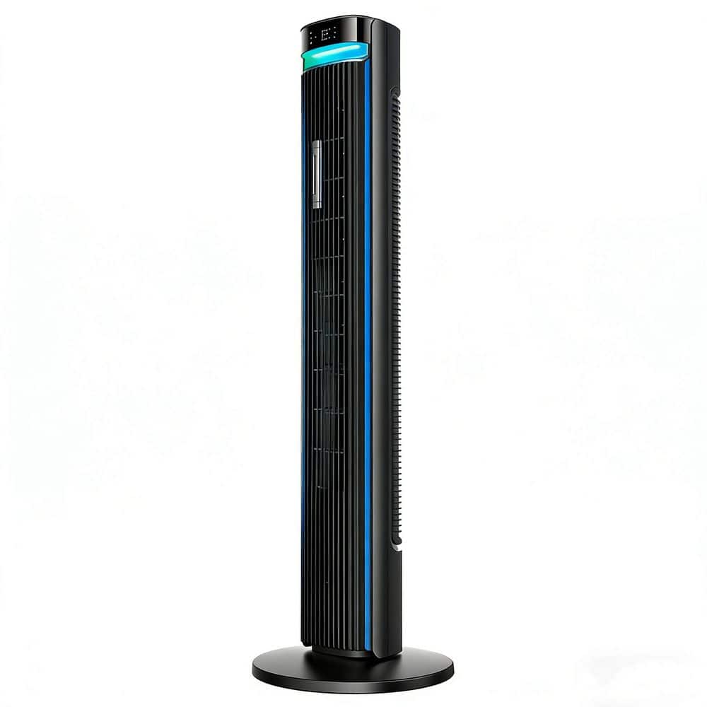 12.9 in. 12 fan speeds Floor Fan in Black, 42 in. Smart Tower Fans with 150° Adjustable Oscillating, APP & Voice Control price history on PriceWatchPro