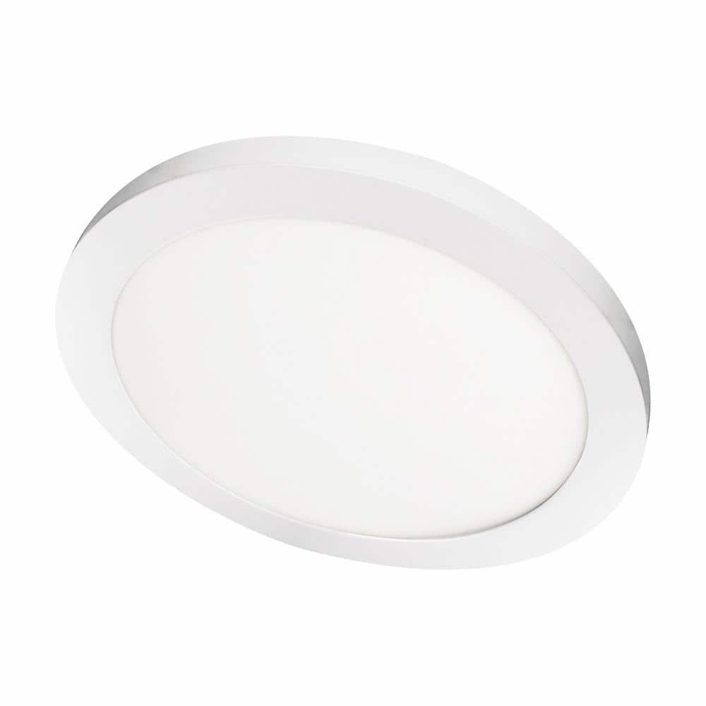 11 in. 12.5-Watt Dimmable White Integrated LED 875 Lumens Round Flat Panel 
