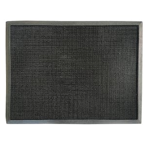 Black 36 in. x 48 in. Rubber Scraper Indoor/Outdoor Entry Door Mat