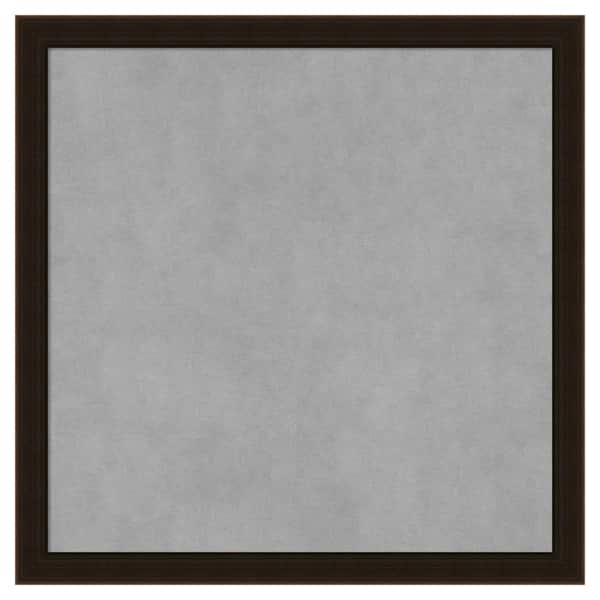 Amanti Art Espresso Brown 22 in. x 22 in. Framed Magnetic Board