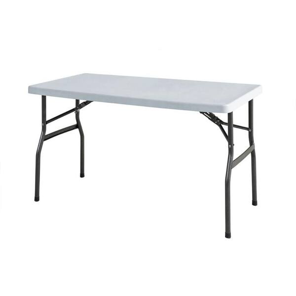 HDX 48 in. White Folding Banquet Table