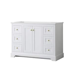 Avery 47.25 in. W x 21.75 in. D x 34.25 in. H Bath Vanity Cabinet without Top in White