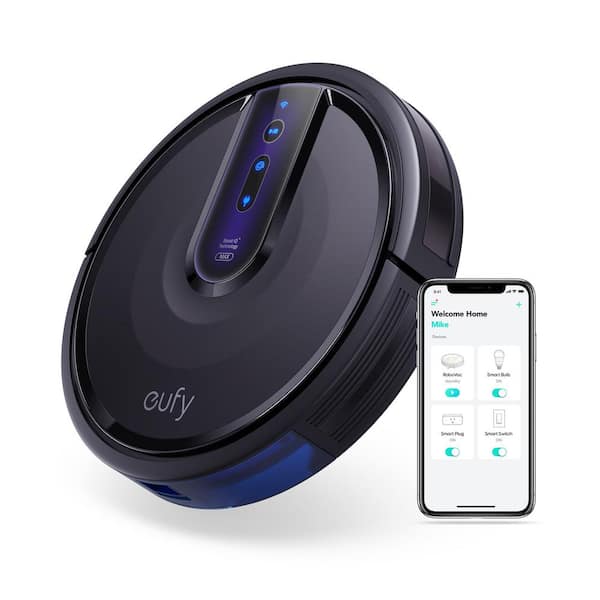Eufy RoboVac 25C MAX Robotic Vacuum Cleaner with Wi-Fi Connected, Compatible with Alexa Google Assistant in Black T2132JQ1 - The Home Depot