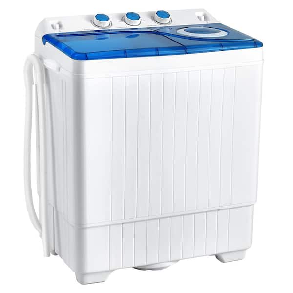 UBesGoo Compact Twin Tub Portable Mini Washing Machine 26lbs Capacity,  White and Grey 
