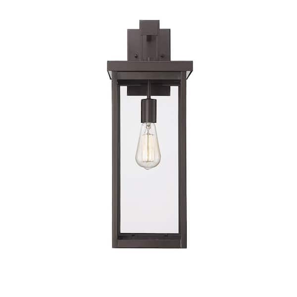 Barkeley 1-Light 8 in. Powder Coated Bronze Outdoor with Clear Glass