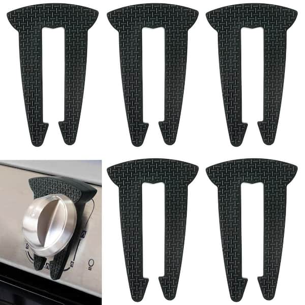 Gas Stove Knob Locks with Durable Design for Safety in Black (5 Packs)