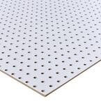 48 in. H x 24 in. W White Pegboard