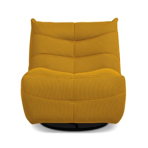 Rearden 35.5 in. Breathable 3D Tech Mesh Swivel Manual Recliner Armless Large Oversized Lounge Gaming Chair in Yellow