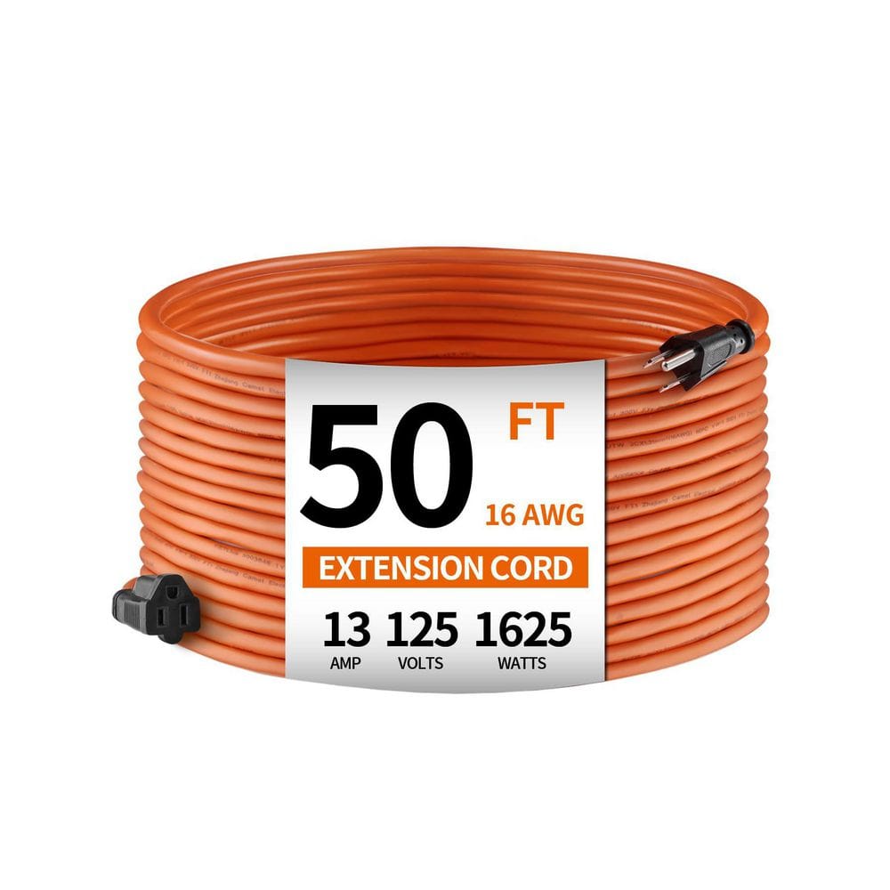 Vrbgify 50 ft. 16 AWG Outdoor Extension Cord 16/3 Gauge SJTW Cable