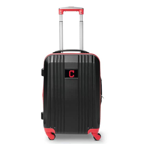 MLB Cleveland Indians 21 in. Red Hardcase 2-Tone Luggage Carry-On Spinner Suitcase