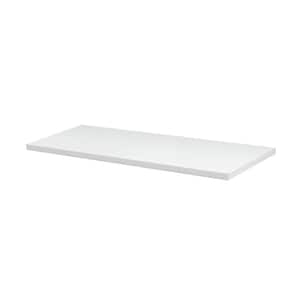 SUMO 45.3 in. W x 11.8 in. D x 0.98 in White MDF Decorative Wall Shelf without Brackets