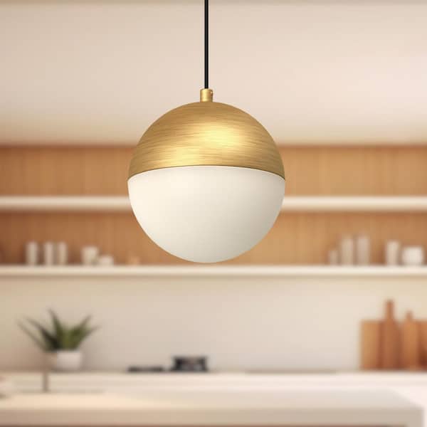 KUZCO Monae 6 in. 1 Light 13-Watt Brushed Gold Integrated LED