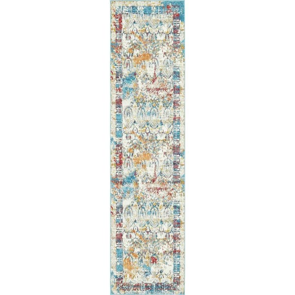 Unique Loom Rosso Vivaldi Multi 2' 7 x 10' 0 Runner Rug