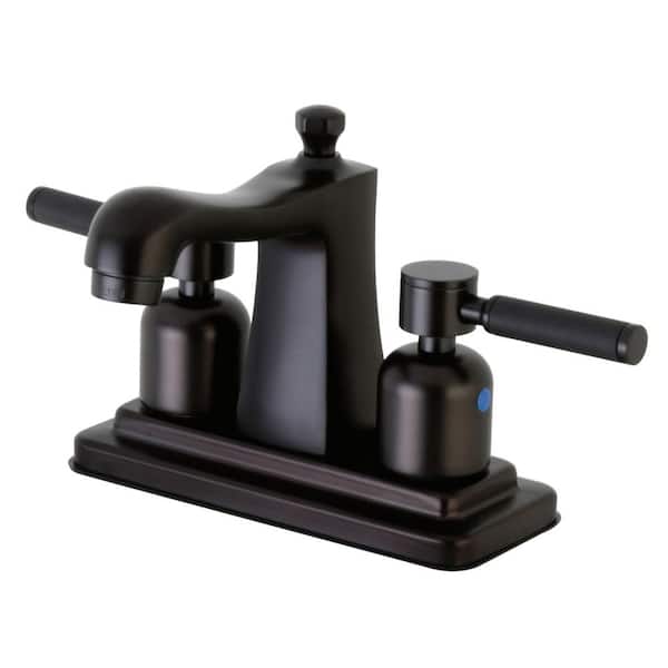 Kingston Brass Kaiser 4 in. Centerset Double Handle Bathroom Faucet in Oil Rubbed Bronze