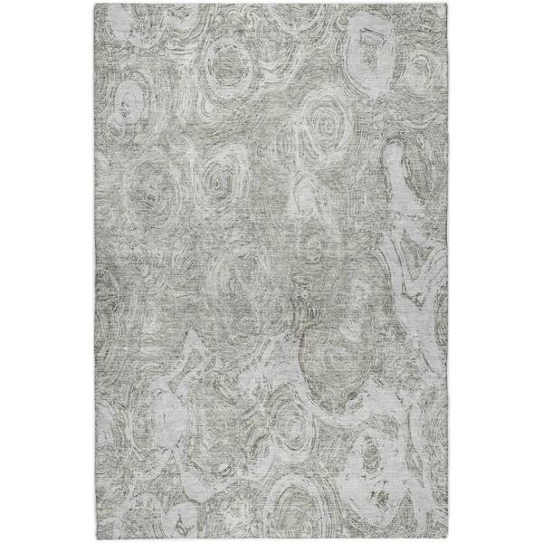 Dream Shag Premium Machine Washable Abstract ADS579 Ivory 10 ft. x 14 ft. Area Rug